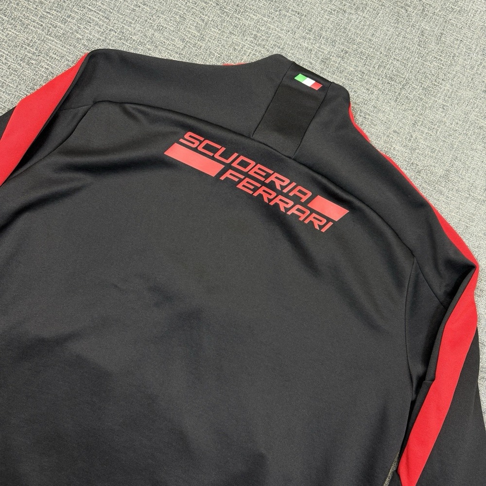 Puma Ferrari Track Jacket Mens XXL Black Red Scuderia Full Zip‎ Pullover